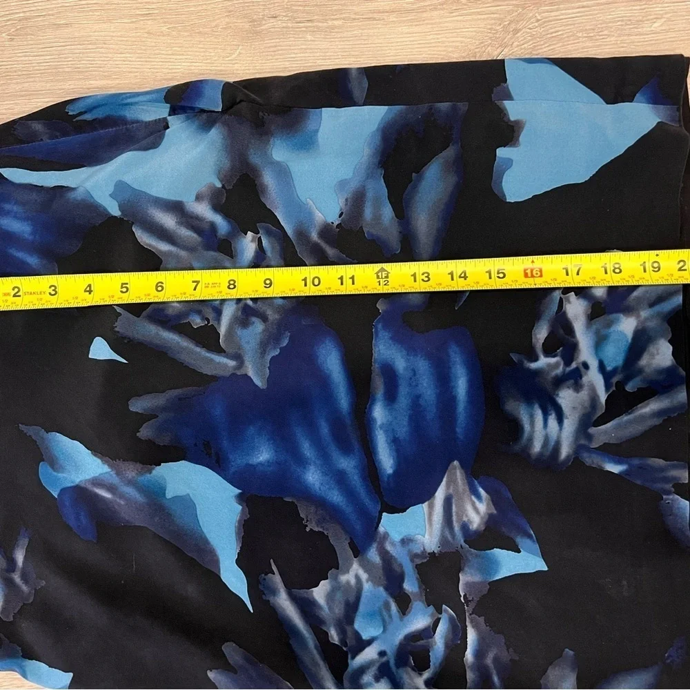Ann Taylor Black and Blue/ teal Pencil Skirt